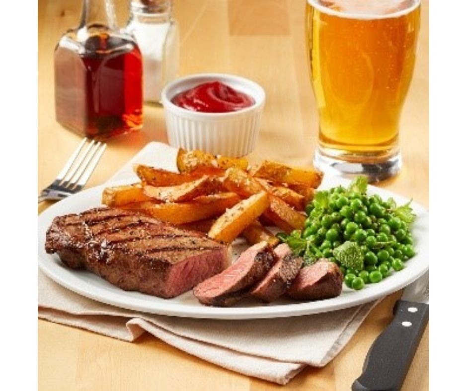 Boneless Beef Striploin Steak-Cooked Dinner