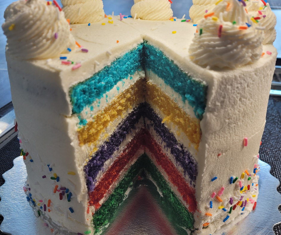 Rainbow Cake - The Kitcheness